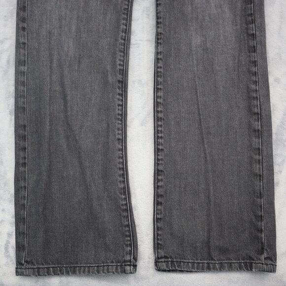 Guess Pants Mens 34 Gray Delmar Slim Straight Button Pocket Cotton Denim Jeans - Picture 11 of 16